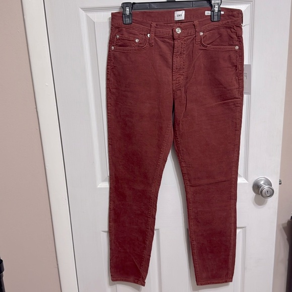 Edwin Pixie 9" Midrise Skinny Corduroy Pants Color is Spice Size 29 NWT - Picture 7 of 8